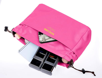 Canvas Handbag Organizers, Sturdy Purse Insert Organizer Bag in Bag, 10 Pockets Color Beige Large