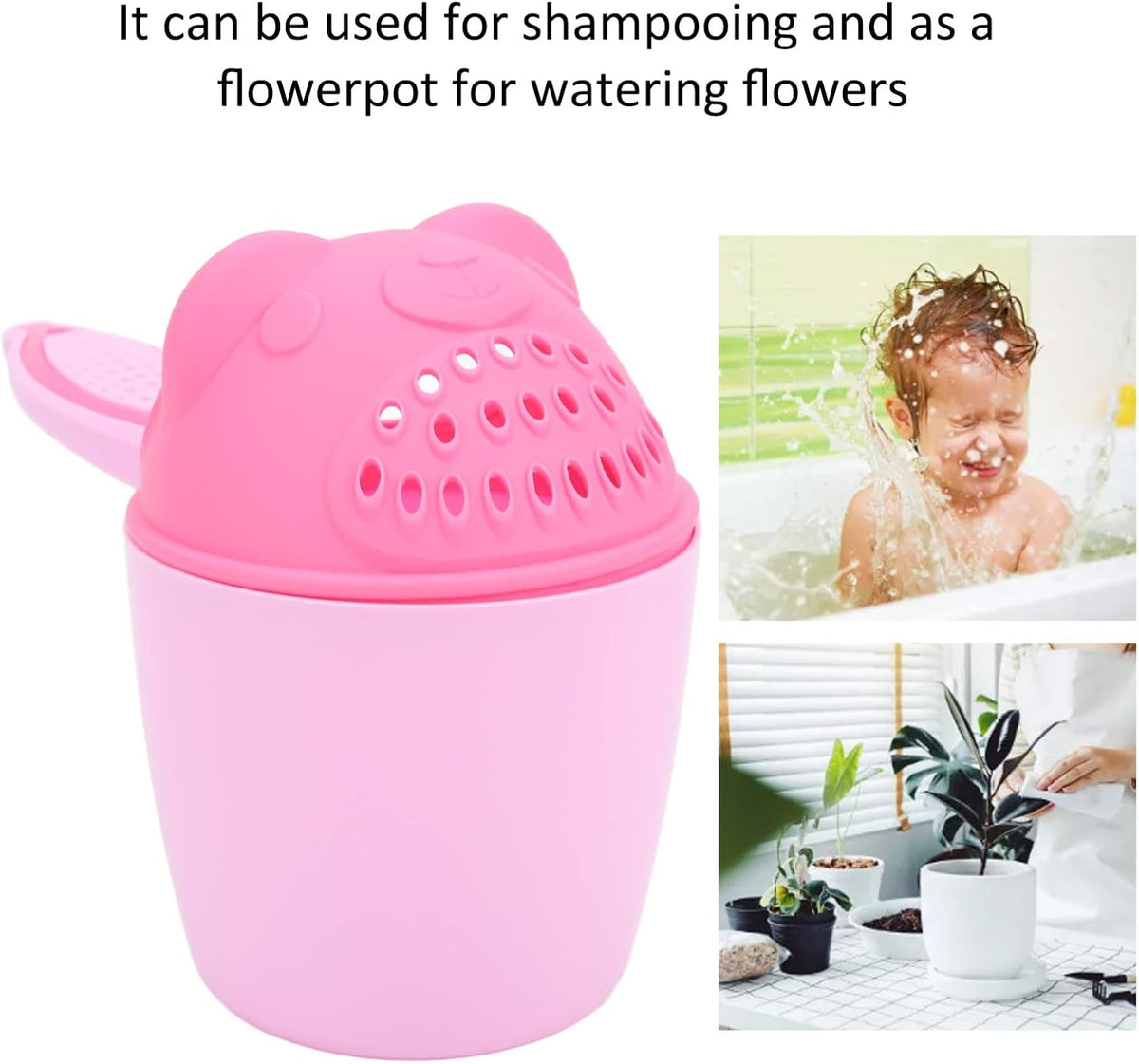 Baby Waterfall Rinser Bath Cup, Eye Protection Baby Shampoo Rinse Cup for Baby Bath