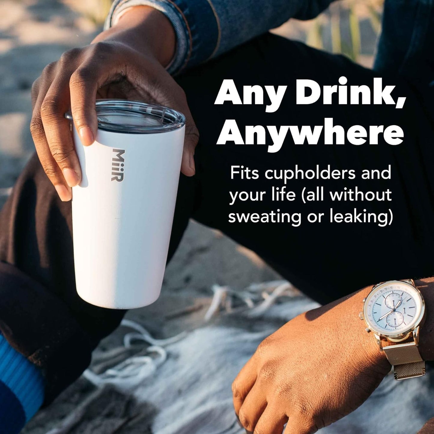 Flip Traveler 16oz | Double-Wall Vacuum Insulated with Flip Lid, BPA-Free Stainless Steel Construction, Insulated Tumbler for Hot or Cold Drinks