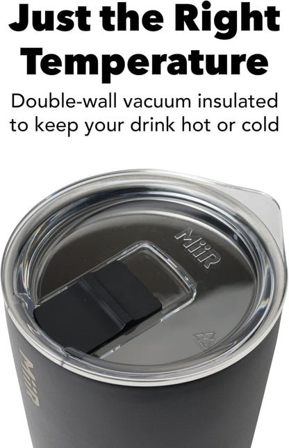 Flip Traveler 16oz | Double-Wall Vacuum Insulated with Flip Lid, BPA-Free Stainless Steel Construction, Insulated Tumbler for Hot or Cold Drinks