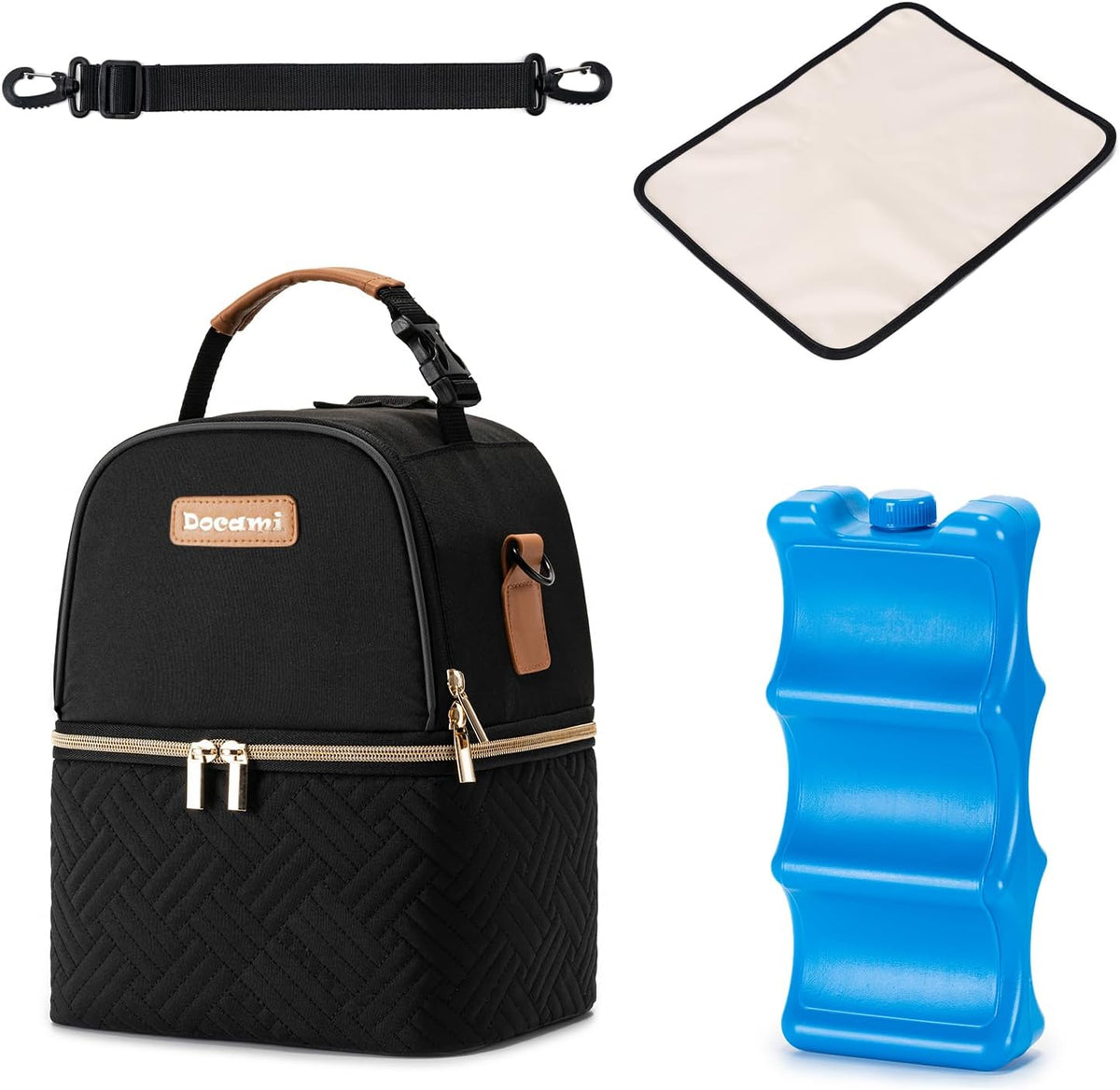 Breastmilk Cooler Bag with Ice Pack & Mat Fit 6 Bottles Up to 9 Ounce, Breast Milk Pump Cooler Bag for Moms Daycare,Work&Travel, Pink