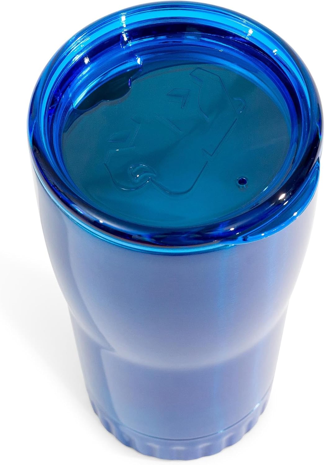 Double Walled Vacuum Insulated Stainless Steel Tumbler With Flip Top Lid Keeps Hot and Cold, Travel Coffee Mug Leakproof Lid, 30 Ounces, Matte Teal Blue
