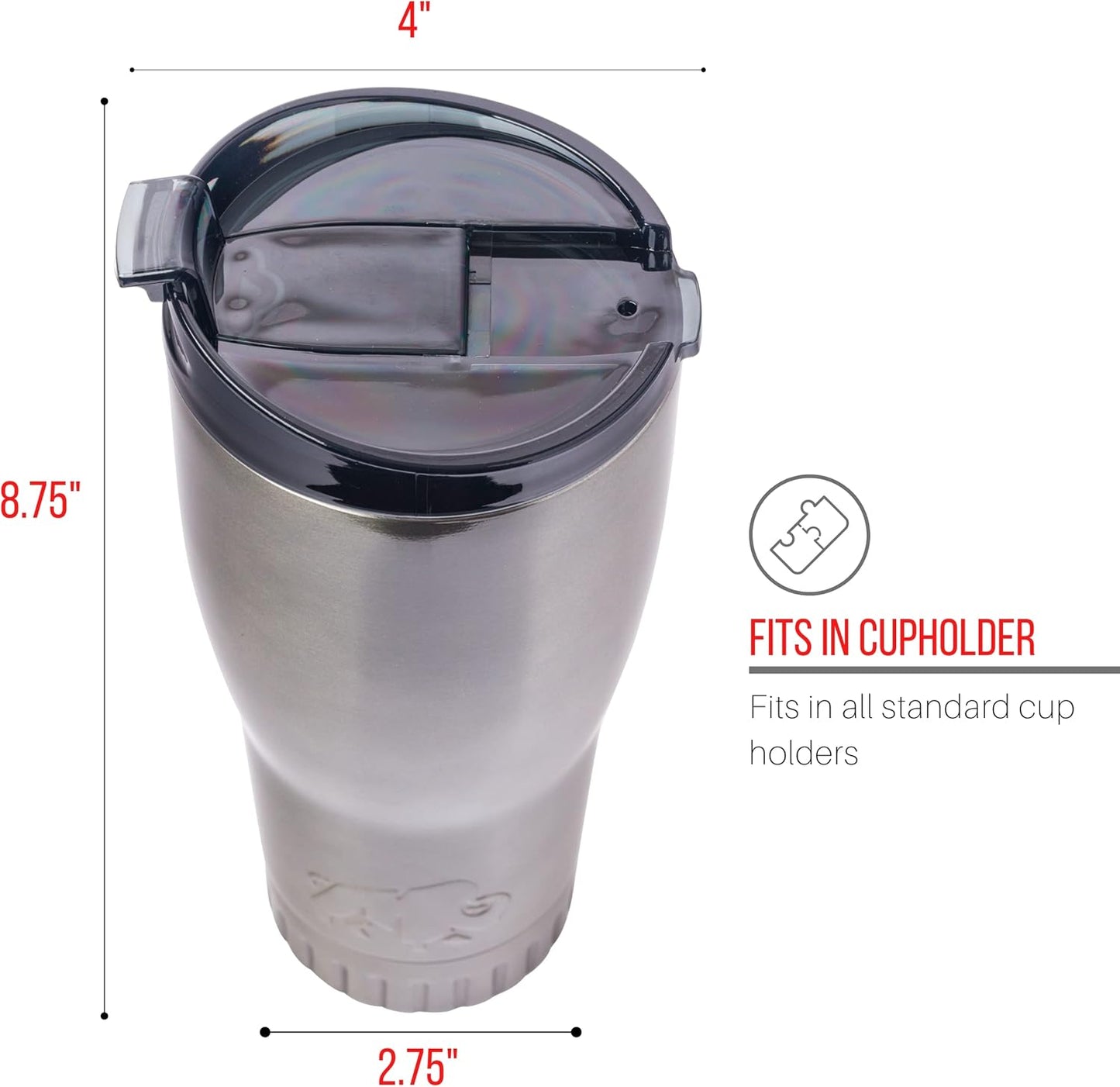 Double Walled Vacuum Insulated Stainless Steel Tumbler With Flip Top Lid Keeps Hot and Cold, Travel Coffee Mug Leakproof Lid, 30 Ounces, Matte Teal Blue