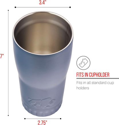 Double Walled Vacuum Insulated Stainless Steel Tumbler With Flip Top Lid Keeps Hot and Cold, Travel Coffee Mug Leakproof Lid, 30 Ounces, Matte Teal Blue