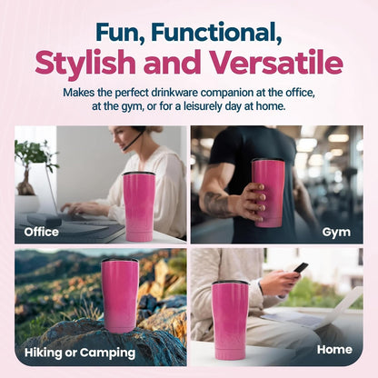 Double Walled Vacuum Insulated Stainless Steel Tumbler With Flip Top Lid Keeps Hot and Cold, Travel Coffee Mug Leakproof Lid, 30 Ounces, Matte Teal Blue