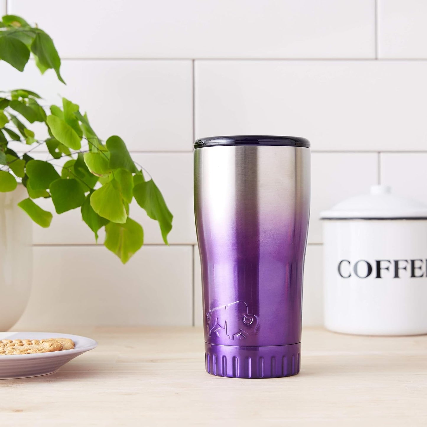 Double Walled Vacuum Insulated Stainless Steel Tumbler With Flip Top Lid Keeps Hot and Cold, Travel Coffee Mug Leakproof Lid, 30 Ounces, Matte Teal Blue