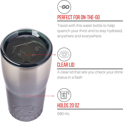 Double Walled Vacuum Insulated Stainless Steel Tumbler With Flip Top Lid Keeps Hot and Cold, Travel Coffee Mug Leakproof Lid, 30 Ounces, Matte Teal Blue