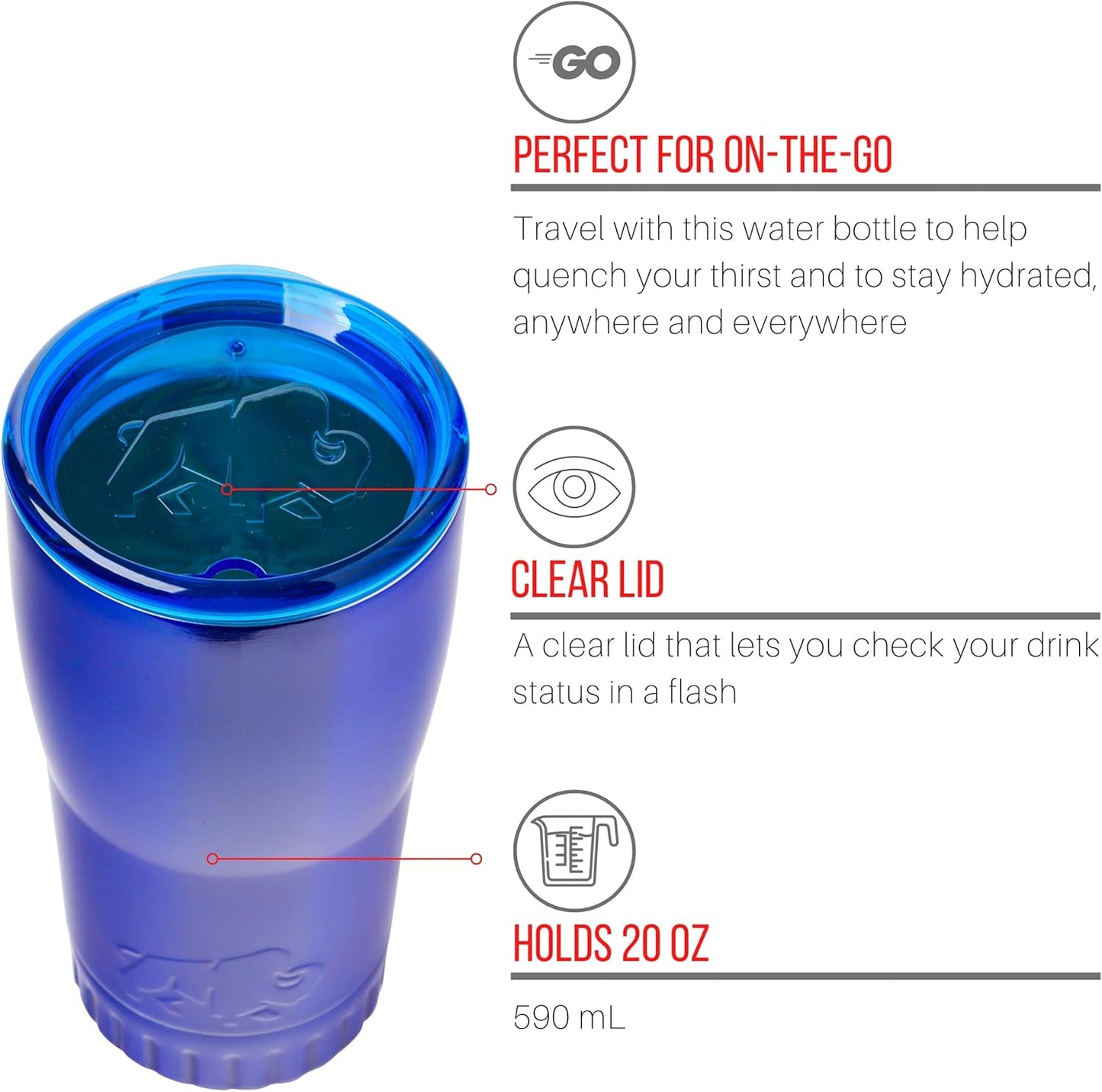 Double Walled Vacuum Insulated Stainless Steel Tumbler With Flip Top Lid Keeps Hot and Cold, Travel Coffee Mug Leakproof Lid, 30 Ounces, Matte Teal Blue