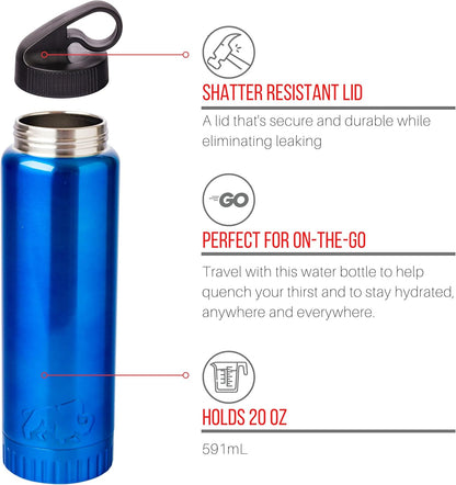 Double Walled Vacuum Insulated Stainless Steel Tumbler With Flip Top Lid Keeps Hot and Cold, Travel Coffee Mug Leakproof Lid, 30 Ounces, Matte Teal Blue