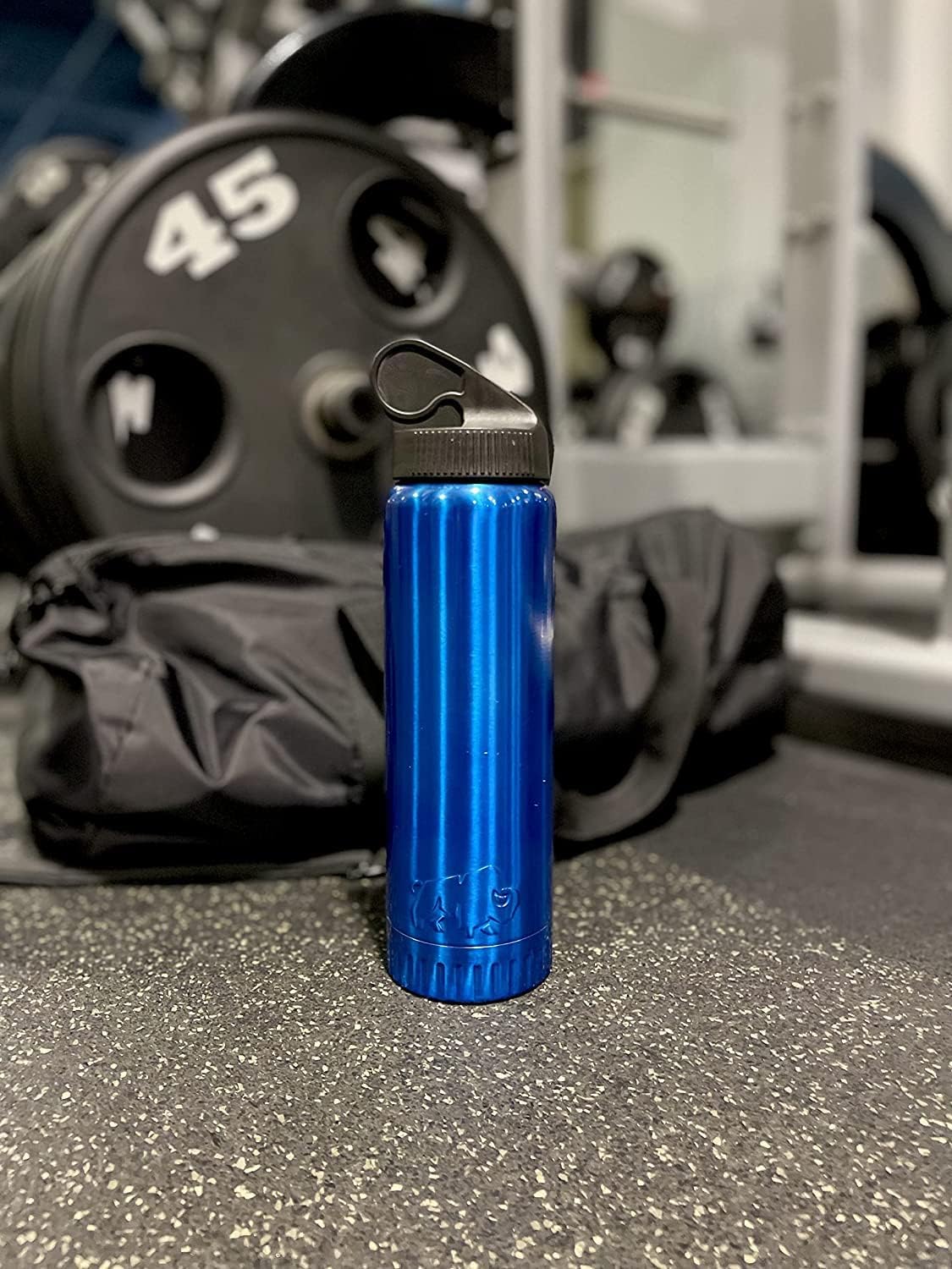 Double Walled Vacuum Insulated Stainless Steel Tumbler With Flip Top Lid Keeps Hot and Cold, Travel Coffee Mug Leakproof Lid, 30 Ounces, Matte Teal Blue