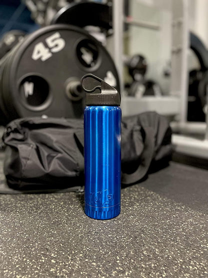 Double Walled Vacuum Insulated Stainless Steel Tumbler With Flip Top Lid Keeps Hot and Cold, Travel Coffee Mug Leakproof Lid, 30 Ounces, Matte Teal Blue