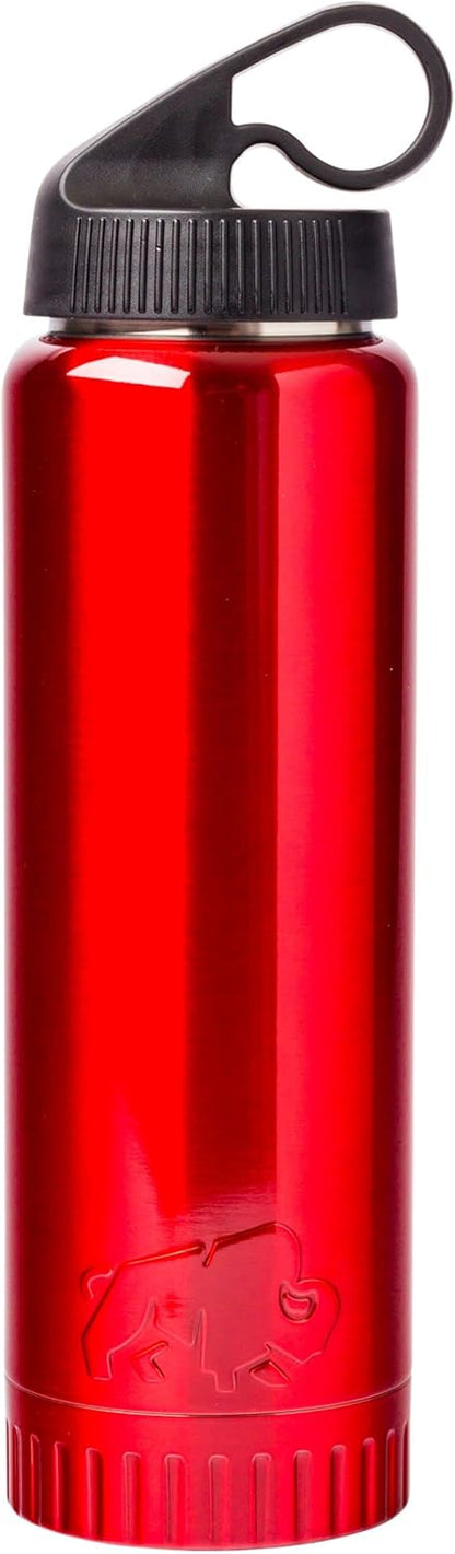 Double Walled Vacuum Insulated Stainless Steel Tumbler With Flip Top Lid Keeps Hot and Cold, Travel Coffee Mug Leakproof Lid, 30 Ounces, Matte Teal Blue