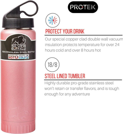 Double Walled Vacuum Insulated Stainless Steel Tumbler With Flip Top Lid Keeps Hot and Cold, Travel Coffee Mug Leakproof Lid, 30 Ounces, Matte Teal Blue