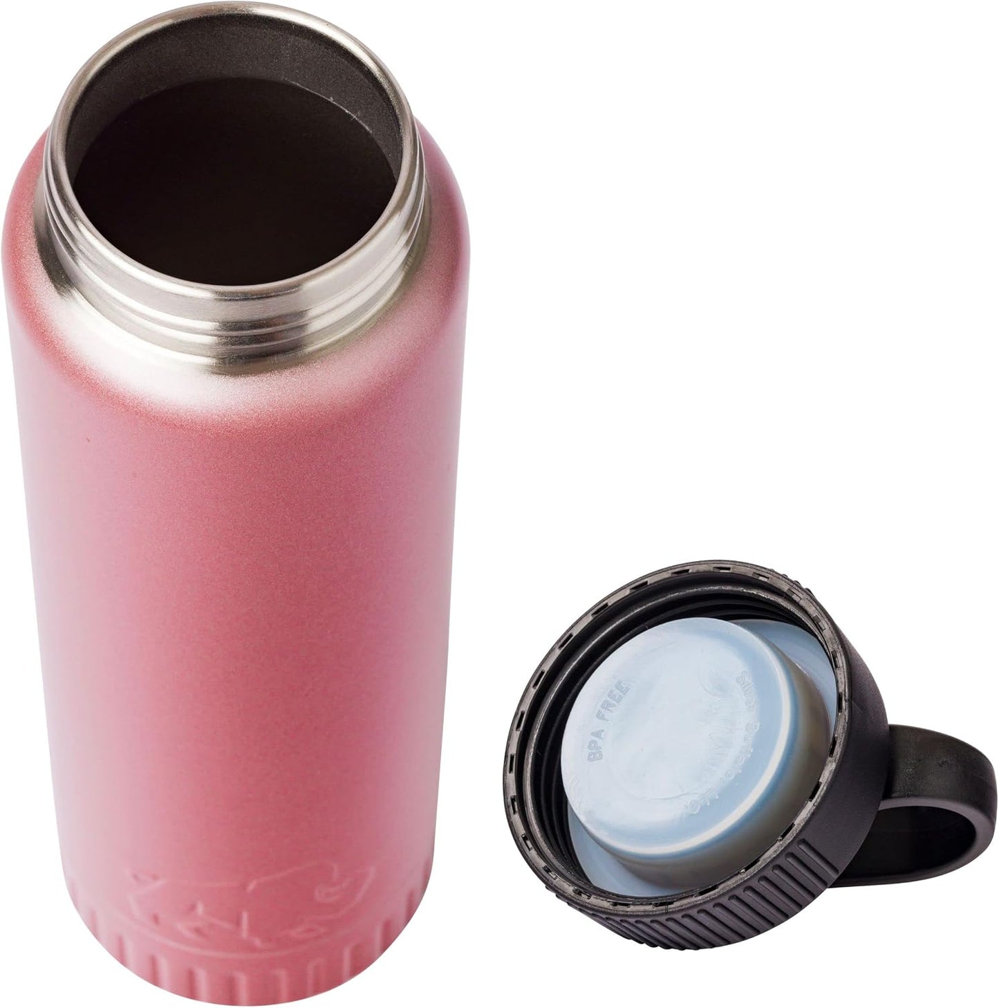 Double Walled Vacuum Insulated Stainless Steel Tumbler With Flip Top Lid Keeps Hot and Cold, Travel Coffee Mug Leakproof Lid, 30 Ounces, Matte Teal Blue