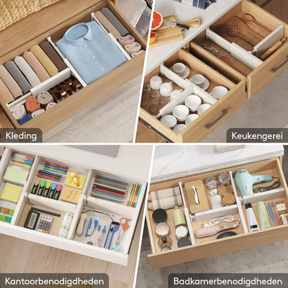 4" High Upgrade Drawer Divider, Adjustable Drawer Organizer Clothes
