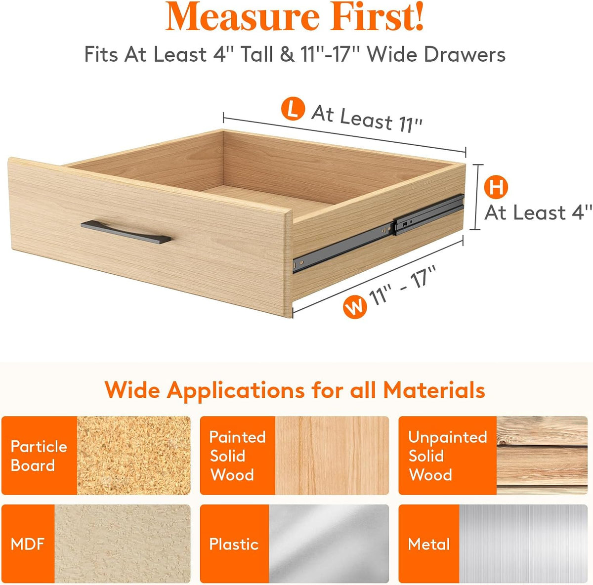4" High Upgrade Drawer Divider, Adjustable Drawer Organizer Clothes
