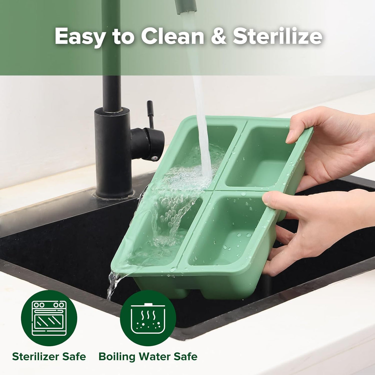 Sturdy Silicone Freezer Tray with Lid – Soup & Meal Prep Tray, 1 Cup Portion Cubes for Food Storage, Leak-Proof BPA-Free Mold, Easy Release