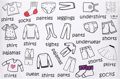 Dresser Clothing Labels, Baby Drawer Clothing Sort Labels Removable Clothes Classification Sticker Peel and Stick Clothes Organizer Sticker for Kids Room Wardrobe Closet Drawer (40 × 60cm)