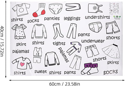 Dresser Clothing Labels, Baby Drawer Clothing Sort Labels Removable Clothes Classification Sticker Peel and Stick Clothes Organizer Sticker for Kids Room Wardrobe Closet Drawer (40 × 60cm)