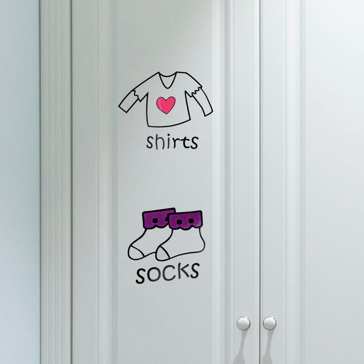 Dresser Clothing Labels, Baby Drawer Clothing Sort Labels Removable Clothes Classification Sticker Peel and Stick Clothes Organizer Sticker for Kids Room Wardrobe Closet Drawer (40 × 60cm)