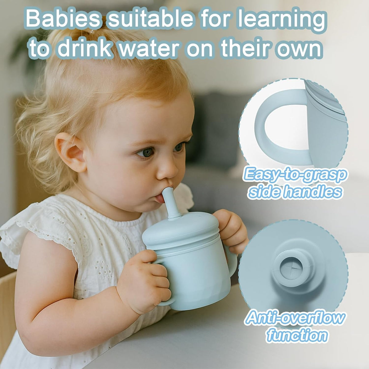 2 Pack Stainless Steel Toddler Snack Cups No Spill, 10oz BPA-Free Detachable Snack Cups with Silicone Lids, Reusable Multifunctional Snack Containers for Toddler and Baby