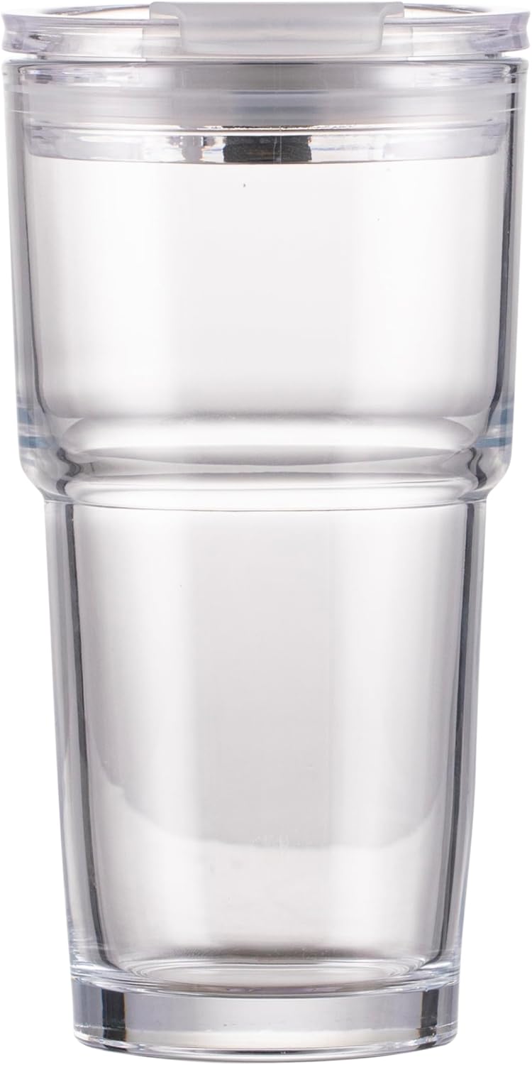 15oz Glass Iced Coffee Cup With Lid And Straw, Reusable Transparent Travel Water Cup, Suitable For Home, Office, And Outdoor Use