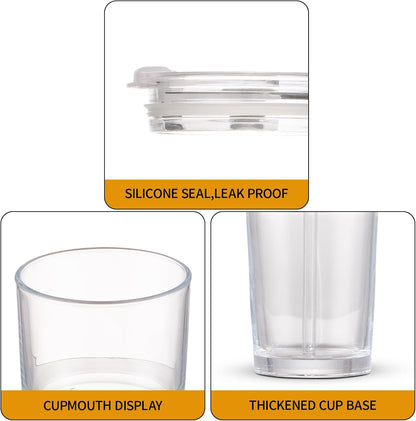15oz Glass Iced Coffee Cup With Lid And Straw, Reusable Transparent Travel Water Cup, Suitable For Home, Office, And Outdoor Use