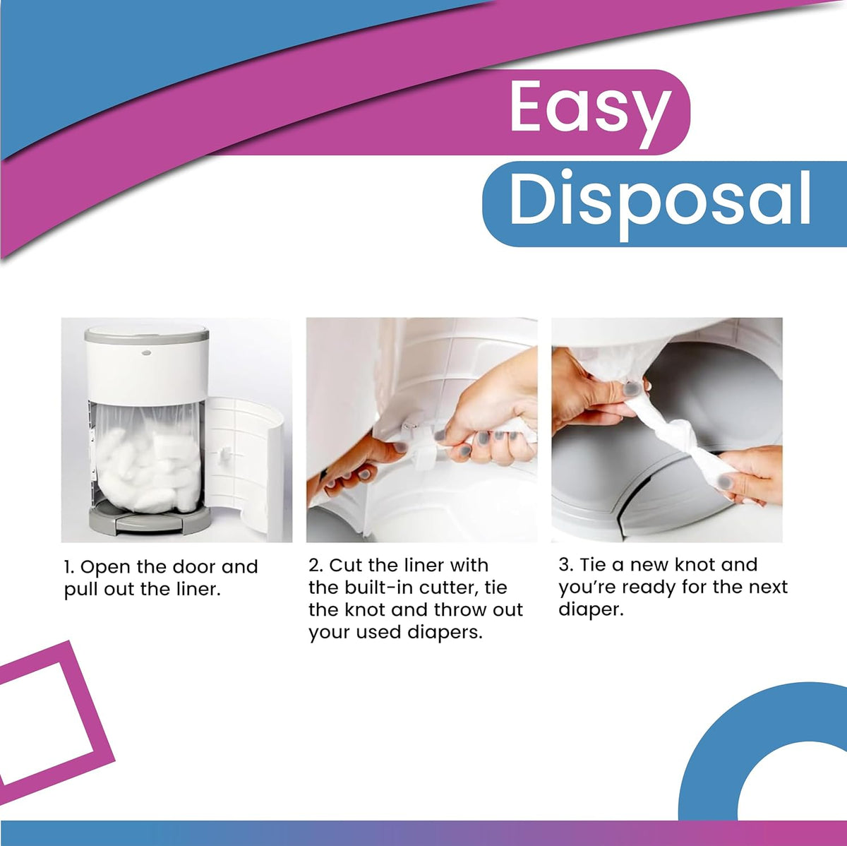 Diaper Pail Refills Compatible with Dekor CLASSIC, 5 Pack
