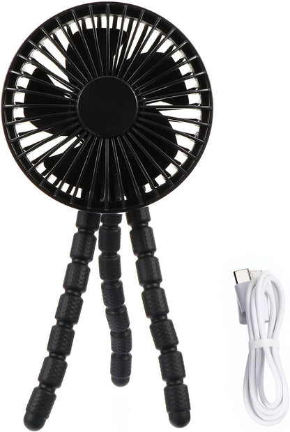 Mute Clip on Fan with Three Gear Wind Adjustment for Stroller