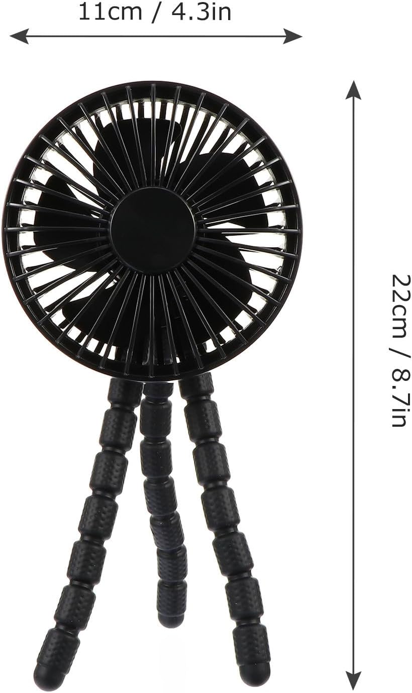 Mute Clip on Fan with Three Gear Wind Adjustment for Stroller