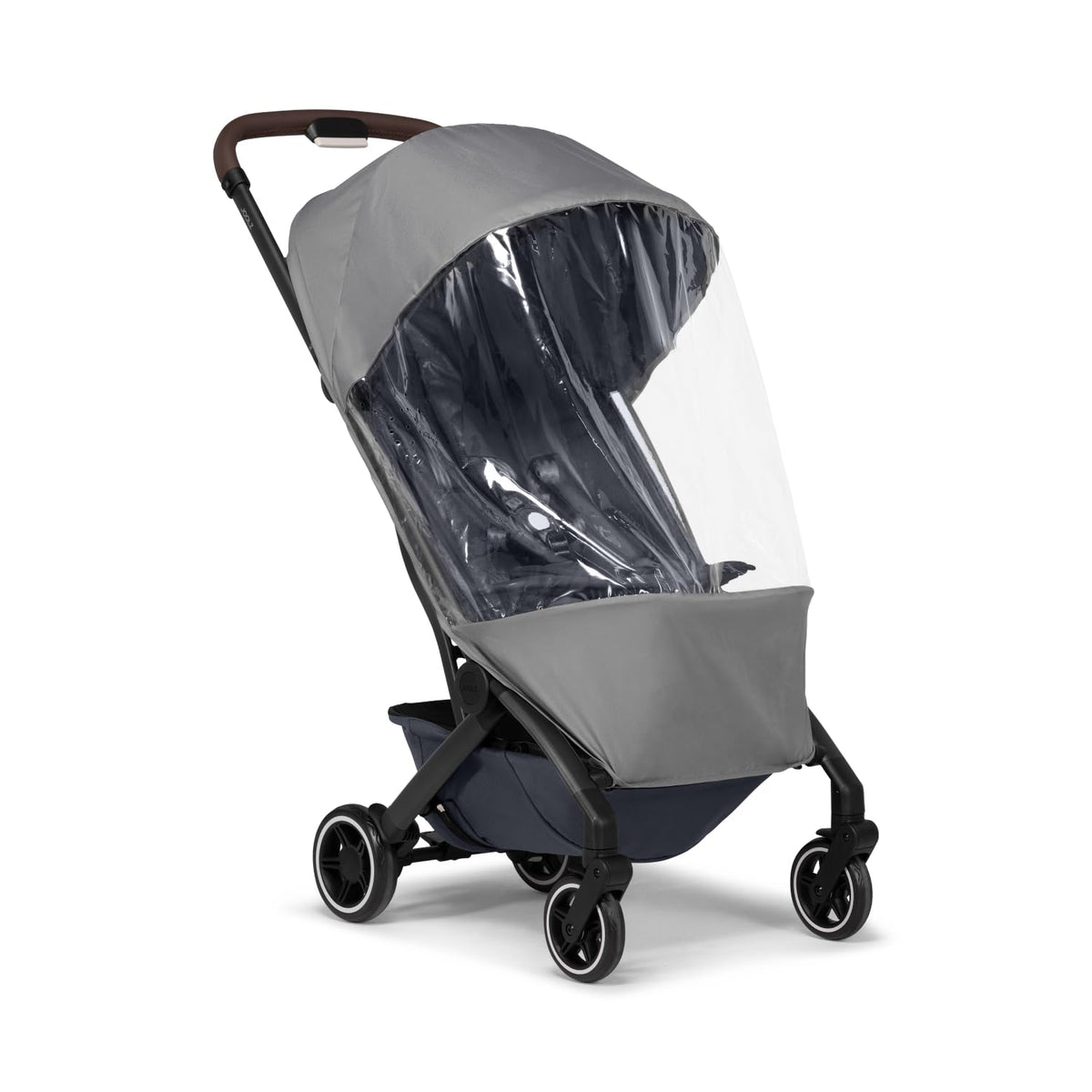 AER+ Buggy Rain Cover - Windproof & Waterproof Winter Stroller Accessory - Clear Baby Travel Weather Shield for Sun, Dust, and Snow Protection - Compact and Easy Storage - Grey