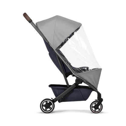 AER+ Buggy Rain Cover - Windproof & Waterproof Winter Stroller Accessory - Clear Baby Travel Weather Shield for Sun, Dust, and Snow Protection - Compact and Easy Storage - Grey
