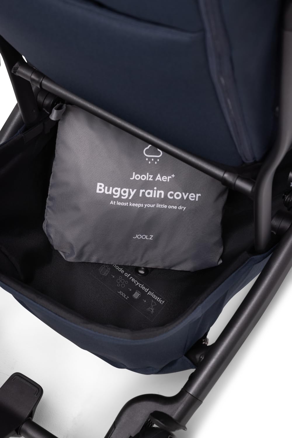 AER+ Buggy Rain Cover - Windproof & Waterproof Winter Stroller Accessory - Clear Baby Travel Weather Shield for Sun, Dust, and Snow Protection - Compact and Easy Storage - Grey