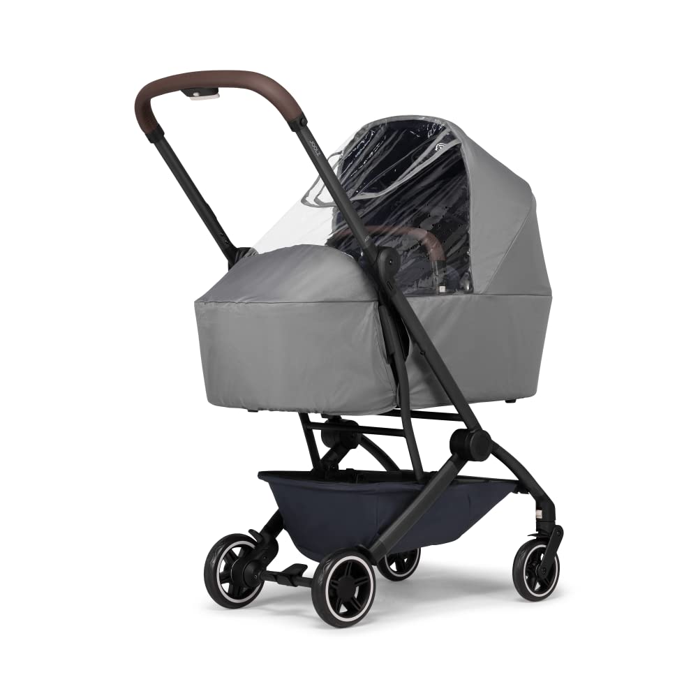 AER+ Buggy Rain Cover - Windproof & Waterproof Winter Stroller Accessory - Clear Baby Travel Weather Shield for Sun, Dust, and Snow Protection - Compact and Easy Storage - Grey