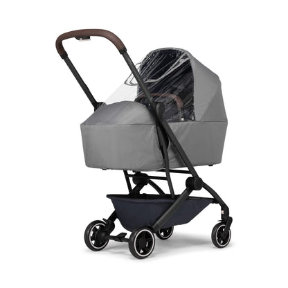 AER+ Buggy Rain Cover - Windproof & Waterproof Winter Stroller Accessory - Clear Baby Travel Weather Shield for Sun, Dust, and Snow Protection - Compact and Easy Storage - Grey