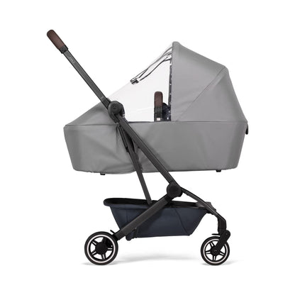 AER+ Buggy Rain Cover - Windproof & Waterproof Winter Stroller Accessory - Clear Baby Travel Weather Shield for Sun, Dust, and Snow Protection - Compact and Easy Storage - Grey