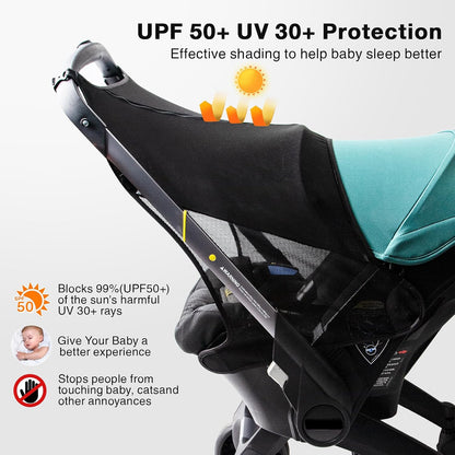 Stroller Sun Shade, Functional Sun Protection Extension Compatible with Doona car seat Stroller & Mosquito Net for Stroller, Compatible with Doona Stroller