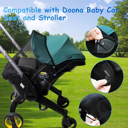 Stroller Sun Shade, Functional Sun Protection Extension Compatible with Doona car seat Stroller & Mosquito Net for Stroller, Compatible with Doona Stroller