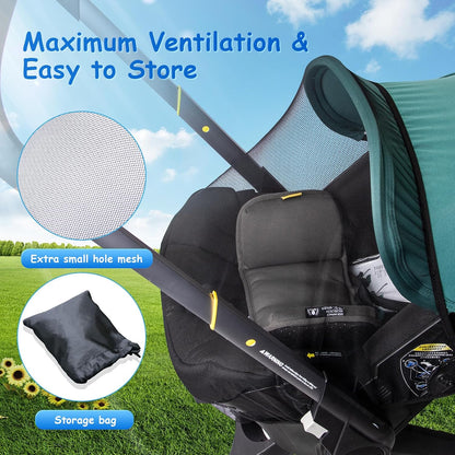 Stroller Sun Shade, Functional Sun Protection Extension Compatible with Doona car seat Stroller & Mosquito Net for Stroller, Compatible with Doona Stroller