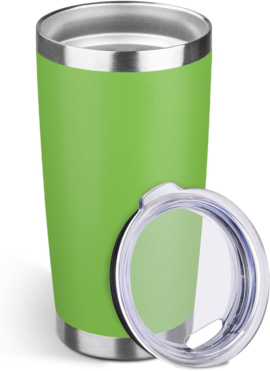 20oz Stainless Steel Travel Coffee Tumbler,Silver | Travel Coffee Mug,Spill-proof Lid,Double Wall,BPA-free Travel Cups,Insulated Cup Fits Car Cupholders
