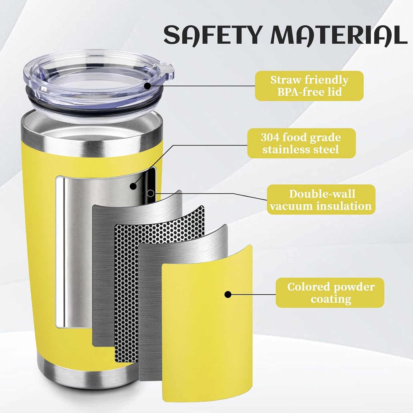 20oz Stainless Steel Travel Coffee Tumbler,Silver | Travel Coffee Mug,Spill-proof Lid,Double Wall,BPA-free Travel Cups,Insulated Cup Fits Car Cupholders