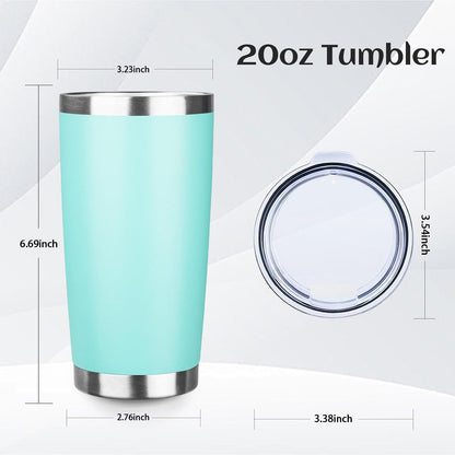 20oz Stainless Steel Travel Coffee Tumbler,Silver | Travel Coffee Mug,Spill-proof Lid,Double Wall,BPA-free Travel Cups,Insulated Cup Fits Car Cupholders