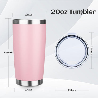 20oz Stainless Steel Travel Coffee Tumbler,Silver | Travel Coffee Mug,Spill-proof Lid,Double Wall,BPA-free Travel Cups,Insulated Cup Fits Car Cupholders