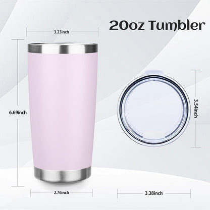 20oz Stainless Steel Travel Coffee Tumbler,Silver | Travel Coffee Mug,Spill-proof Lid,Double Wall,BPA-free Travel Cups,Insulated Cup Fits Car Cupholders