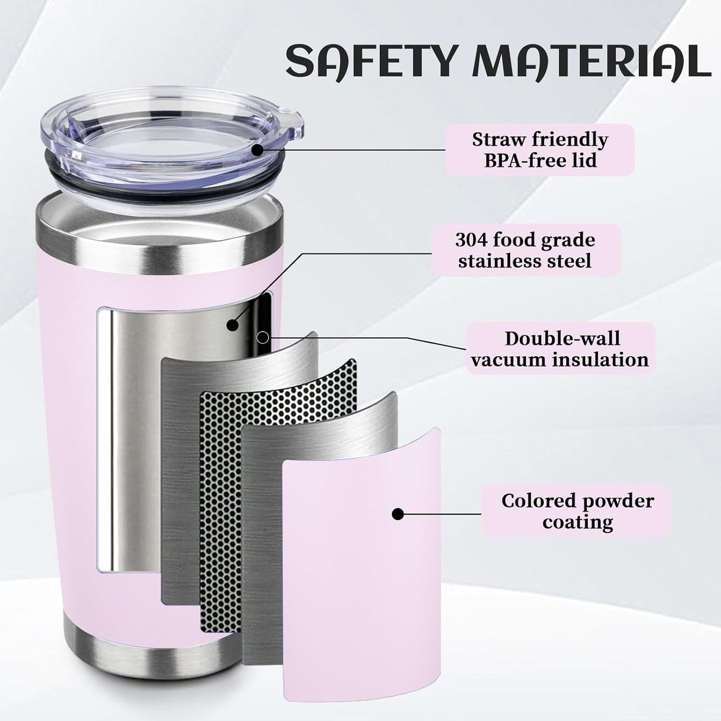 20oz Stainless Steel Travel Coffee Tumbler,Silver | Travel Coffee Mug,Spill-proof Lid,Double Wall,BPA-free Travel Cups,Insulated Cup Fits Car Cupholders