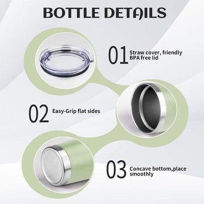 20oz Stainless Steel Travel Coffee Tumbler,Silver | Travel Coffee Mug,Spill-proof Lid,Double Wall,BPA-free Travel Cups,Insulated Cup Fits Car Cupholders