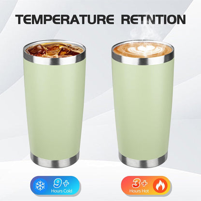 20oz Stainless Steel Travel Coffee Tumbler,Silver | Travel Coffee Mug,Spill-proof Lid,Double Wall,BPA-free Travel Cups,Insulated Cup Fits Car Cupholders