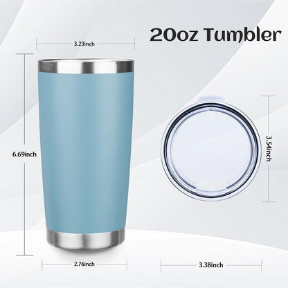 20oz Stainless Steel Travel Coffee Tumbler,Silver | Travel Coffee Mug,Spill-proof Lid,Double Wall,BPA-free Travel Cups,Insulated Cup Fits Car Cupholders