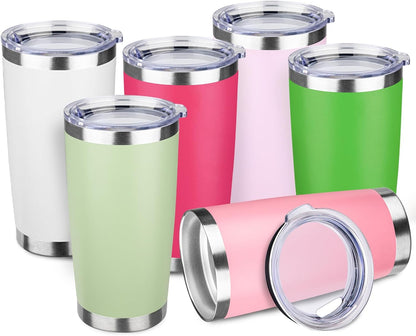 20oz Stainless Steel Travel Coffee Tumbler,Silver | Travel Coffee Mug,Spill-proof Lid,Double Wall,BPA-free Travel Cups,Insulated Cup Fits Car Cupholders