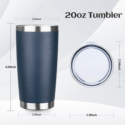 20oz Stainless Steel Travel Coffee Tumbler,Silver | Travel Coffee Mug,Spill-proof Lid,Double Wall,BPA-free Travel Cups,Insulated Cup Fits Car Cupholders